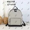Ny lyxdesigner Bag Fashion 406 Big Size Knapsack 370 PVC med Napa Cowhide nödvändig resebacksäck Idealiska väskor för att bära 250F
