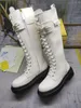 Ontwerper Martin Desert Boot High Heels Ankle Boots Women Leather Boots Vintage Print Jacquard 0821