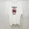 marca Vietare di scattare foto di modelli Magliette da uomo Vetemen Magliette da uomo Bianco Nero Uomo Moda Stampa Maschio Coppia allentata High Street Tshirt F32A