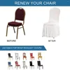 Okładki krzesełka 1PCS Cover z spódnicą elastyczne rozciąganie naciągu na przyjęcie weselne Bankiet Universal Protector