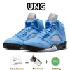 Jumpman 5 5S basketskor en MA Maniere Dusk Dawn Midnight Navy Bourgogne Lucky Green Unc Aqua Black Metallic Georgetown Sneakers för män och kvinnor