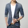 Spring Fashion Man Men Blazer Trend Dżinsy garnitury swobodny garnitur dżins kurtka szczupła fit dżins męskie Blazers251e