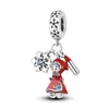 Charms Hmixn Snowflake Girl Fit armbanden Trinket vrouwen DIY sieraden