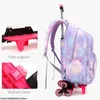 Rucksäcke Kinderschule Rucksack mit Rädern Grundschule Abnehmbare Mochila Feminina Trolley Taschen für Mädchen Kinderbeutel 230823