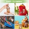 Schlüsselanhänger Lanyards 6pcs Mini Stoffwaldtiere Dschungel Tierplüschspielzeug Schlüsselbund niedliche Plüsch -Elefant -Löwen Giraffe Tiger Plüsch für tierische Themen 230823