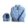 Erkek Ceketler Erkek Kış Kapüşonlu Londra Çıkarılabilir Kapşonlu Ceket Buz Mavi Polar Aktif Giyim Kadınlar Sıcak Giyim Bebek Blue298g