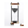 Other Clocks Accessories 30 Minutes Hourglass Sand Timer For Kitchen School Modern Wooden Hour Glass Sandglass Clock Timers Home Dro Dh8Fs