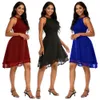 Vestidos Casuais Básicos Vestido de Baile para Mulheres Roupas Verão Elegante Festa de Noite Formal Ocasião Vestidos Feminino Slim Sólido Sem Mangas Midi Saia 230824