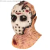 Jason Mask Halloween Fancy Dress Party Horror Latex Mask Carnival Party Movie Killer Cosplay Costume Headboned With Hockey Masks Q230824