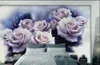 壁紙カスタム3D POの壁紙壁のリビングルームの美しい白いバラのヴィンテージ背景壁