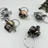 Keychains 50 stcs/partij dubbele zijden turbine sleutelhanger auto twin turbo sleutelhang spin ring ring sleutelhangersgroothandel mixorder