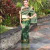 Roupas étnicas Tailândia Tradicional Shawl Green Shawl Importado de tecido sem mangas roupas de água para respingos de água