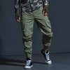 Högkvalitativ khaki casual byxor män militär taktisk joggar kamouflage last byxor flerfickor mode svarta armé truserslf20230824.