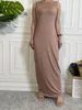 Ethnische Kleidung Ramadan lange Kleider muslimische Abayas für Frauen alle passen ärmelloses Maxikleid Türkei Khimar Kimono Robe marokkanische Kaftan Frau 230824