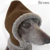 Hundkläder 1 stycke husdjur hatt varm och sammet lamm plysch fast färg söt katt huvudbonad vinter utomhus kallt skydd mössa