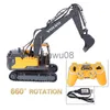 Electric/RC CAR 24G 3in1 Alloy RC Excavator 116 Alloy 17ch Big RC Trucks Simulation Excavator Remote Control 3Type Engineer Vehicle Toys E568 X0824