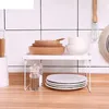 箸3xスタッキングキャビネットシェルフラックスチールメタルレッグ - 食器棚皿カウンターパントリーオーガナイザー組織 - キッチェン