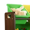 Organisateur de rangement pour jouets en noyer avec 16 bacs de rangement en plastique multicolores HKD230812