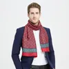 Scarves Men 100 Silk Scarf Double Layer Long Neckerchief Cravat For Office Party Travel 230824