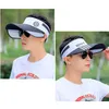 Berets Sommermänner Retractable Visor Sonnenhut Korean Alphabet leerer Top Sonnenschutzmittel atmungsaktivem Fischereiverstellbarer Eimer Unisex 230823