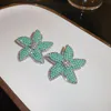 Urok Korean Blue Full -Starfish Big Studs For Women Fashion Jewelry Crystal Star Układki Brincos Wholesale 230823