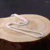 Catena catena catena a scatola pura 925 sterling in argento di spessore 2 mm di ciondoli iniziali a ciondolo per uomini donne bijoux femme 2023 arrivo n02