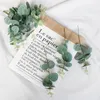 Decorative Flowers Wreaths Artificial Eucalyptus Stem Leaves Silk Green Christmas Decorations Fake Plants Cake Home Decor Wedding Plastic Flowers Bouquet 230823