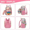 Backpacks Cute Love Girls' school backpack mochilas for Elementary School Bags with Lunch Box Kids Pink Backpack Set for Girls Age 68 230823