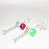 Hopahs Glass Rig Stick Mini Nectar med tjock Pyrex Clear Filter Tips Tester Straw Tube Water Pipes Silicone Wax burkar ll