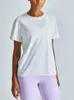 Camicie attive yoga tops women gym t-shirt mesh cucitura a tee traspirante pilates fitness fitness femmina abiti sportivi