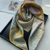 Scarves Brand H Luxury Lady Square 100 Silk Twill 9090cm Scarf Arrival Foulard 230823