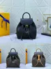 MONTSOURIS BB mini zaini firmati donna chiusura con coulisse borsa da scuola per ragazza Tracolla in pelle Hardware color oro Cartella borsa da donna