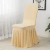 Chair Covers 1PCS Dining Cover With Skirt Elastic Stretch Slipcovers For Wedding Party Banquet Universal Protector