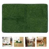 Dekorativa blommor Pet Mat Portable Pee Pee levererar Fake Grass slitsträckt känsligt utbytbart barn