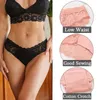 Slips Slipje 3PCSSet Sexy Perspectief Vrouwen Terug Kant Patchwork Katoenen Onderbroek Hollow Out Lingerie Ondergoed Comfortabel 230824