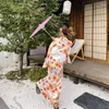 エスニック服エレガントな若い女の子のイブニングパーティードレス日本のユカタ着物バスローブローブガウンヴィンテージギシャコスプレ衣装かわいい
