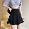 Faldas Falda de paraguas de cintura alta de verano japonés All-match Slim Chic Mujer A-Line Mini