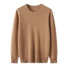 Herentruien Kasjmier trui breien 100 pure merinowol 2023 herfst en winter mode grote ronde nek top warme pullover 230823