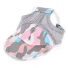 Dog Apparel Summer Dogs Hat With Ear Holes Sun-proof Baseball For Large Medium Small Outdoor Hiking Pet Pink Blue Camouflage Bucket Cap