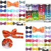 Boogbindingen solide mode bruidegom mannen colourf plaid cravat gravata mannelijk huwelijk vlinder bruiloft strikje drop levering accessoires otkwvv