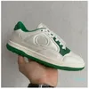 Casual Shoes Retro Round Women men Make Old Dirty White Toe Embroidered Low Top Flat G Sneakers Bottom