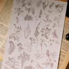 Opakowanie prezentów szkicowanie ins systy transfer papierowy papier naklejki srapbooking DIY Diary Ablum Dekoracyjne naklejki tkaninowe