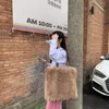 Borse da sera Borse grandi in pelliccia sintetica per donna Borse calde in lana di agnello Borsa a tracolla lunga di lusso in peluche Borsa morbida e morbida per shopper Tote 230824