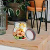 Depolama Şişeleri Airtight Mason Kavanoz Meyve Salatası Jelly Canning Lid 250ml Bal Tutucu Cam Dispenser