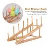 Kitchen Storage Tool Book Dish Drainer Rack Cups Plate Pan Display Stand Accessory Lid Anti Slip Detachable Practical Home