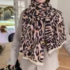 Scarves Imitate Cashmere Long Scarf Women Fashion Leopard Shawl Thick Bandana 180 65cm 230824