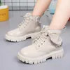 Boots Girls Ongle Boots Autumn Winter Fashion Beautiful Princess Pearl Non-Slip Performance Boots Boots Girl Shose 230823