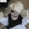 Andere evenementenfeestjes Salloween Horror Decoration Elektrische huilende skelet Ghost ogen gloeien schreeuwt lastige rekwisieten Haunted House Bar Garden Party Decor 230823