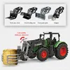 Diecast Model Car 1 24 Farm Tractor Trailer Transport Vehicle Simulation Agricultural Machinery Inertia Engineering Vehicle Car Toy Gift 230823