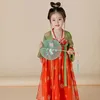 Abiti da ragazza estate piccoli bambine vieni a maniche lunghe abiti da bambina eleganza abiti in stile antico cinese per R230824